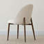 Ensemble de salle à manger 60 "rond en noyer avec 6 chaises rembourrées-130021489