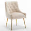 Chaise d'appoint en velours beige Baudel-1563904545