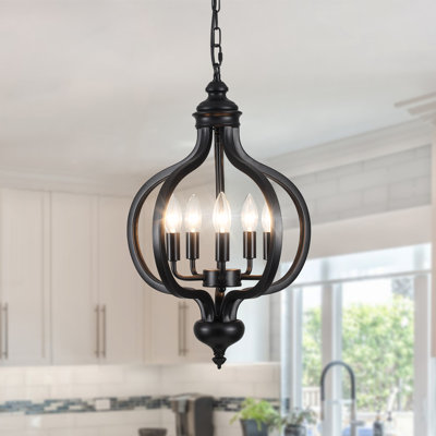Lustre géométrique à 5 lumières à intensité variable