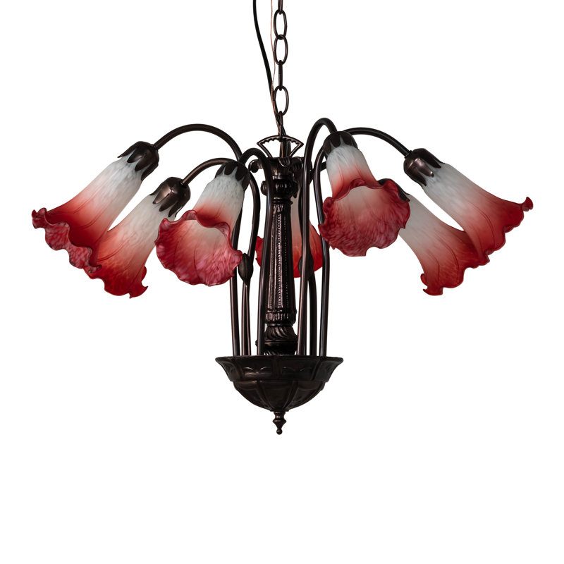 Arnketil 6 - Light Chandelier, Red