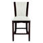Chaises à hauteur de comptoir de couleur moderne (2), revêtement en similicuir blanc, fabrication en bois franc massif, capacité de poids de 250 lb (2), fauteuil-774672992-774673007