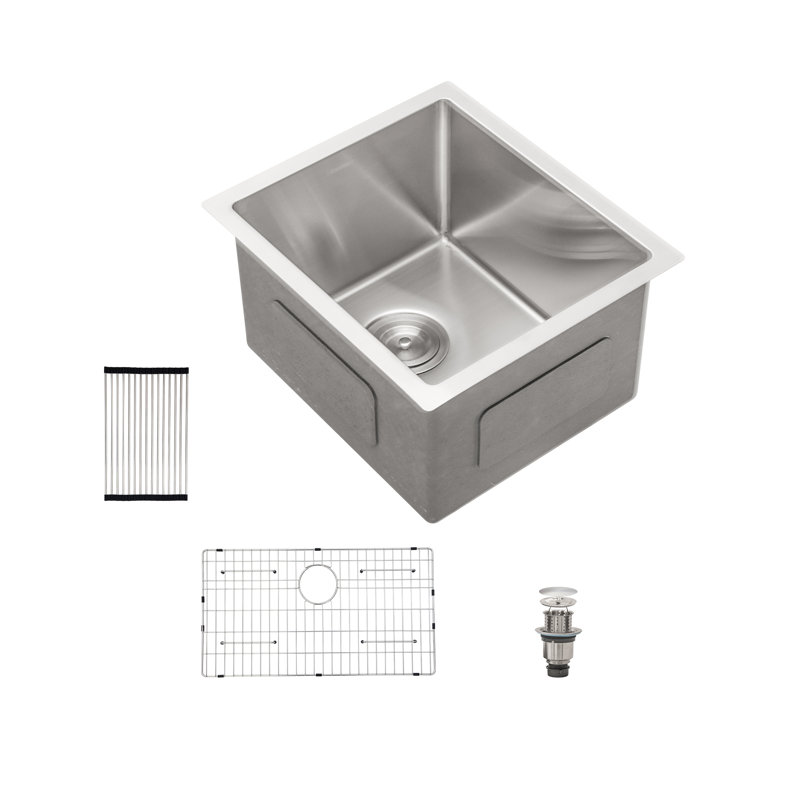 13'' L Undermount Single Bowl Stainless Steel Kitchen Sink