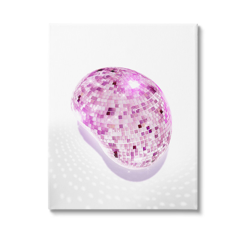 Art moderne sur toile, boule disco moderne, par Ziwei Li, H 48 po x l 36 po