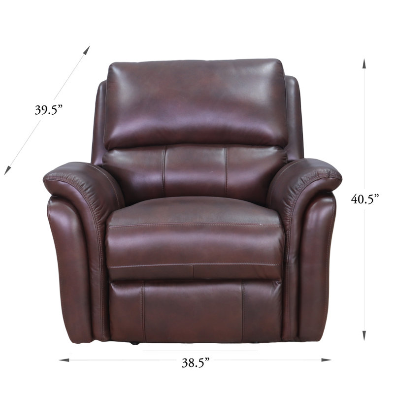Fauteuil inclinable électrique Kairat, Cuir véritable brun Etasha