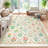 Modern Washable Area Rug 10x13 Rugs for Living Room Farmhouse Luxurious Soft Rug for Bedroom Trellis Colorful Rug Floral Throw Rugs Non Slip Carpet for Nursery Office 10'x13' Colorful-212883464-212883467