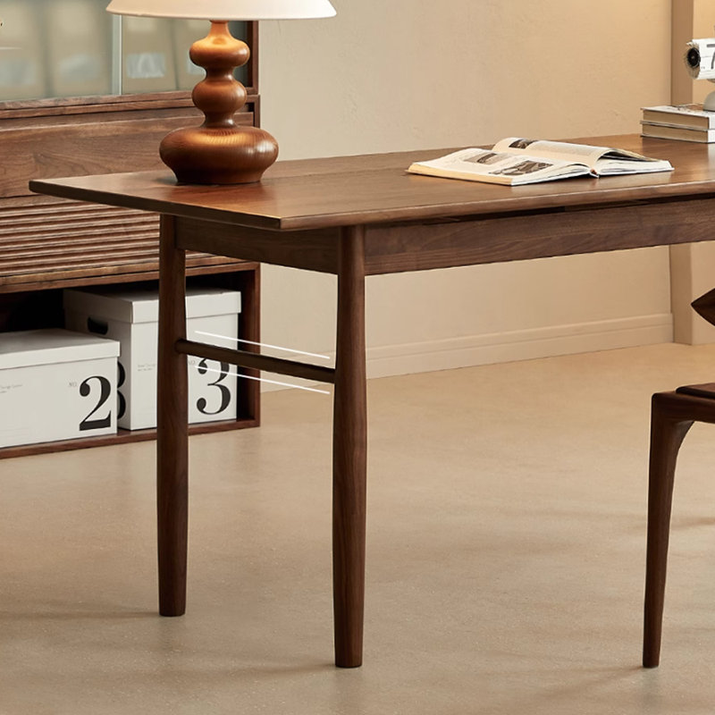 Bureau en bois de noyer massif de haute qualité, 29.52" H x 70.86" W x 27.55" D
