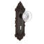 Victorian Plate with Decorative Keyhole and Round Clear Crystal Door Knob-546603511-546603514