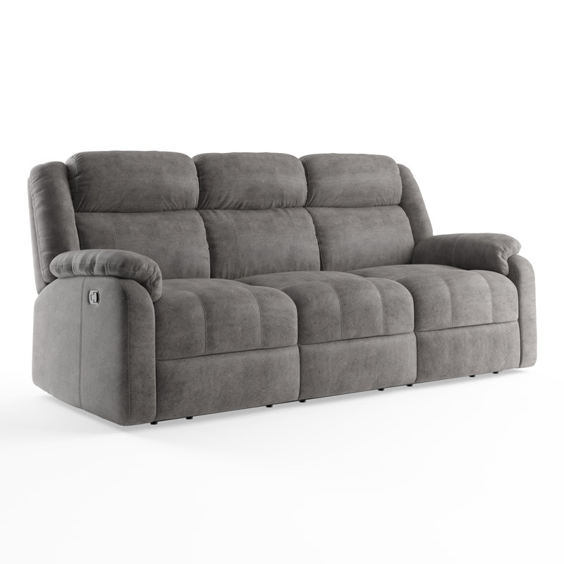 Avalon 82'' Upholstered Reclining Sofa, Manual