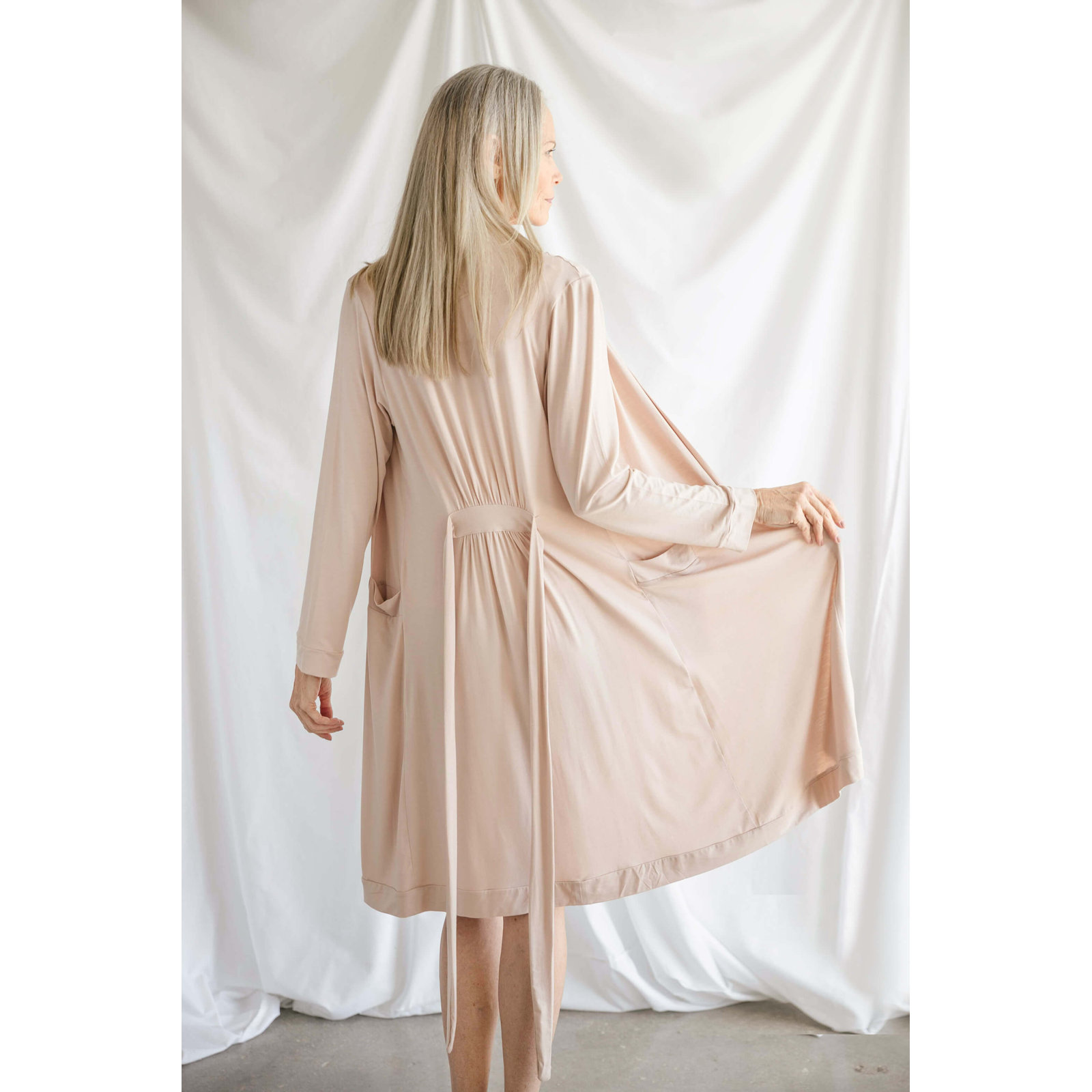 Naked Bathrobe with Pockets, Primrose, XS