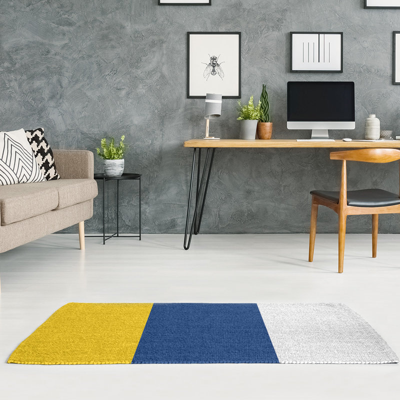 Tapis en poly à rayures de football the the cornes retour, Rectangle 3 pi x 5 pi
