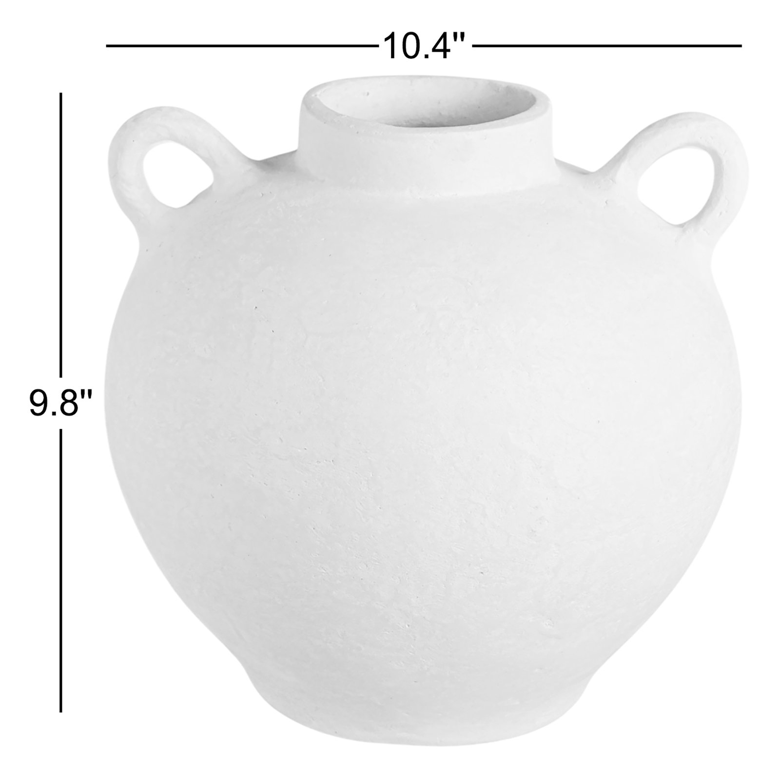 Otterra Terracotta Table Vase, White