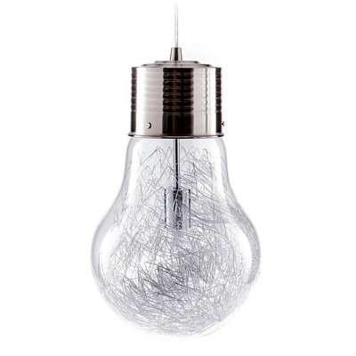 Reanna 1 - Light Chrome Bulb Pendant