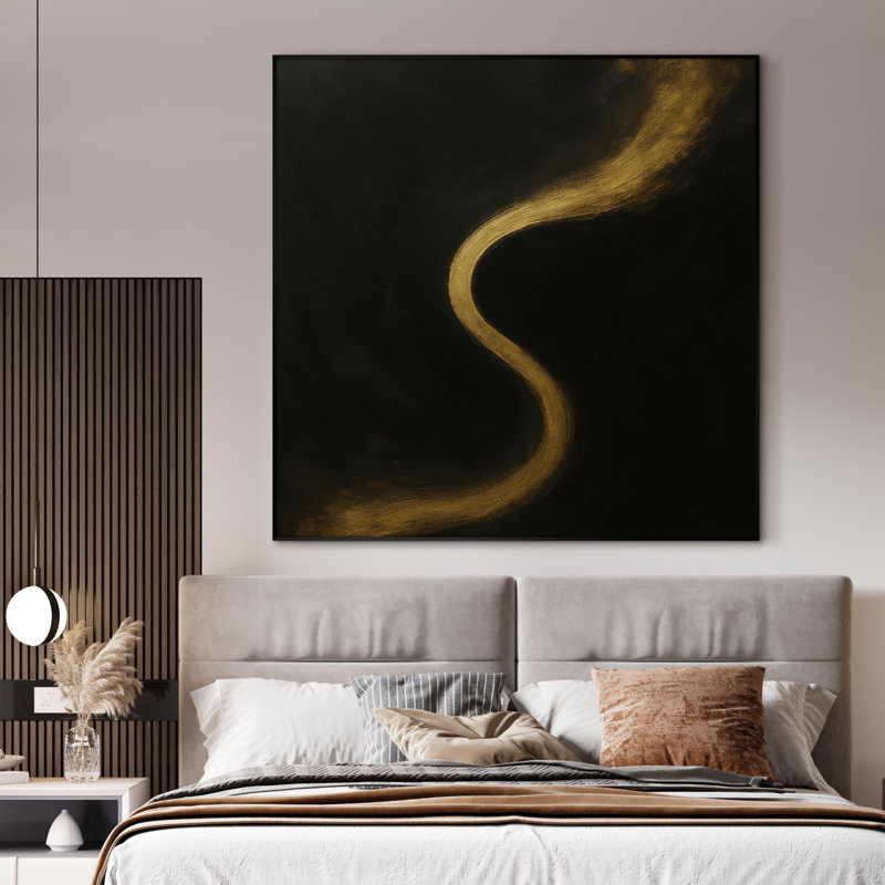 Très grand art mural, reproduction d'art sur toile - art abstrait moderne et net, H 60 po x l 60 po