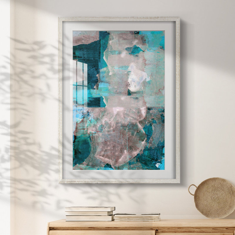 Impasto III - impression encadrée, H 25,5 po x l 17,5 po, Blanc