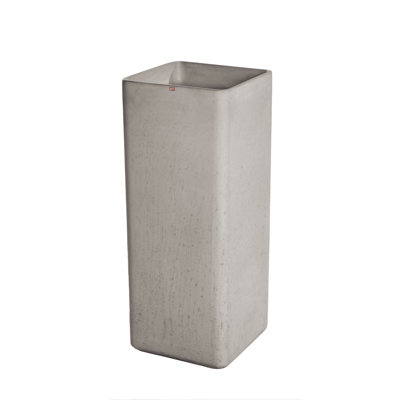 Fladd Square Concrete Pedestal Sink