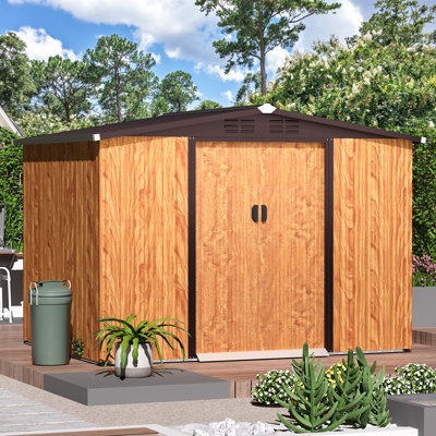 8 ft. 5 in. W x 6 ft. 5 in D Metal Storage Shed