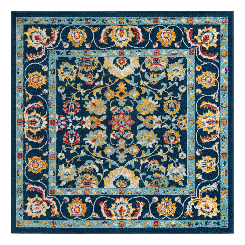 Arenas Floral Indoor Rug, Square 7'10"