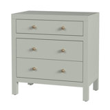Nora 25 in. W Rectangular Wood 3 Drawer Nightstand