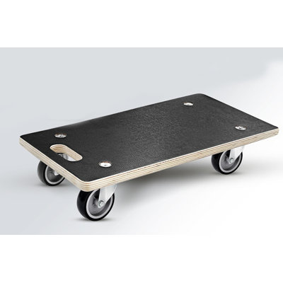 2-Pack Heavy Duty Furniture Dolly 550LB Capacity, Silent TPR Wheels Plywood Moving Dolly for Home Office Warehouse