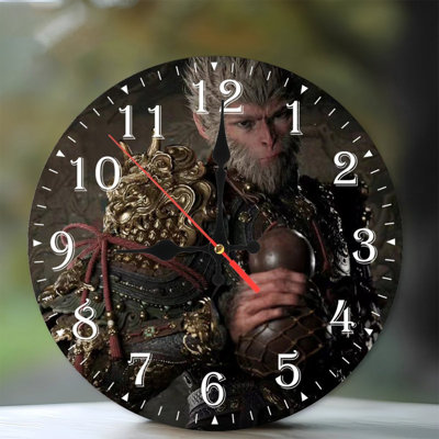 Horloge murale en bois 10 po, mouvement silencieux, à piles (piles AA non incluses), décor artistique, parfait pour les décorations