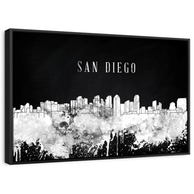 " San Diego Skyline BW "