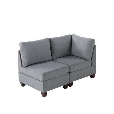 Canapé moderne Prudenville, ensemble modulaire 2 pièces