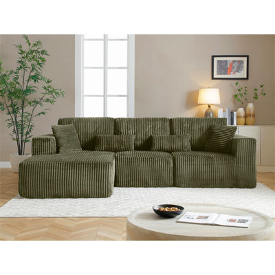 Canapé de salon en forme de L avec fauteuil inclinable et canapé inclinable 107,5 po