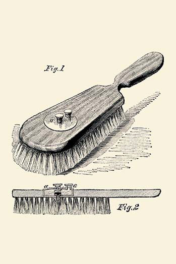 " Lotion Dispensing Hair Brush "