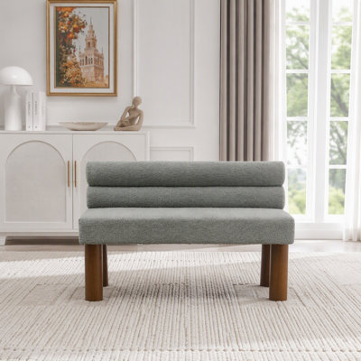Banc de salle à manger rembourré, bout de lit, banc d'entrée, repose-pieds Boucle