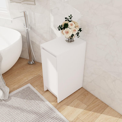 12" Freestanding Bathroom Storage Cabinet With 1 Soft Close Door And 1 Adjustable Shelf
