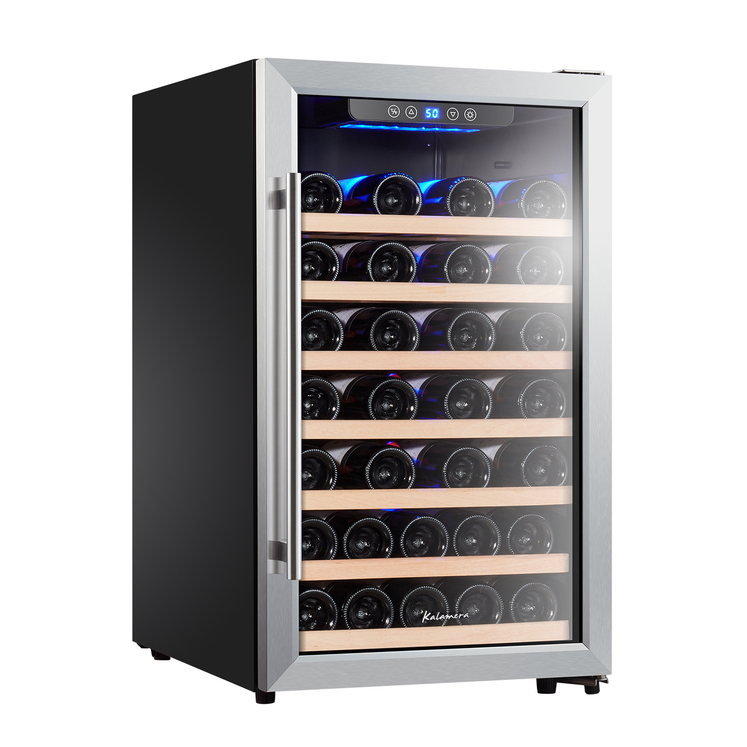 Kalamera 50 Bottle Single Zone Freestanding Wine Refrigerator & Reviews