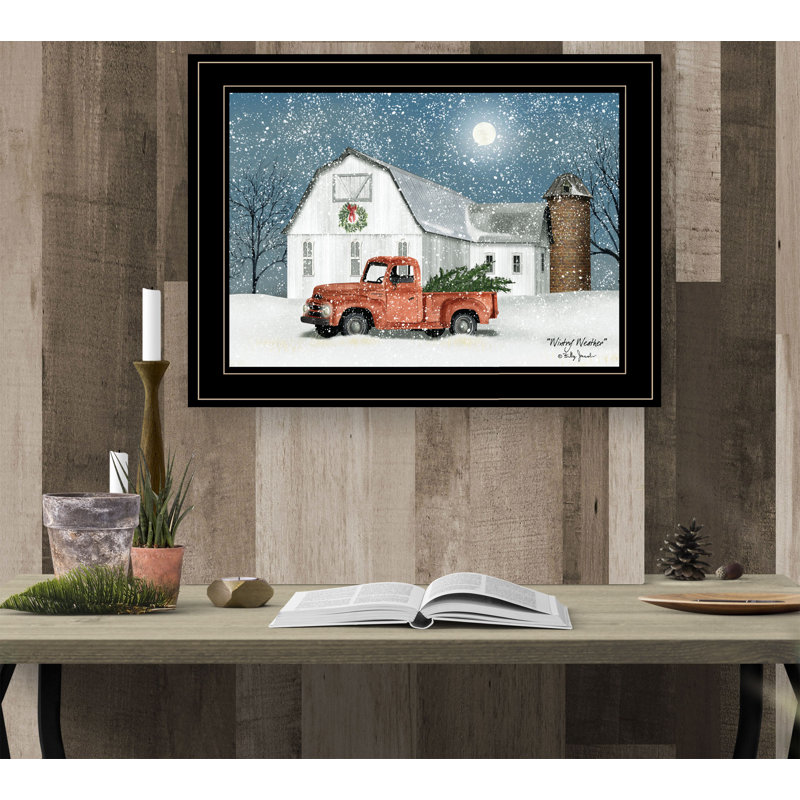 « wintry weather », reproduction encadrée