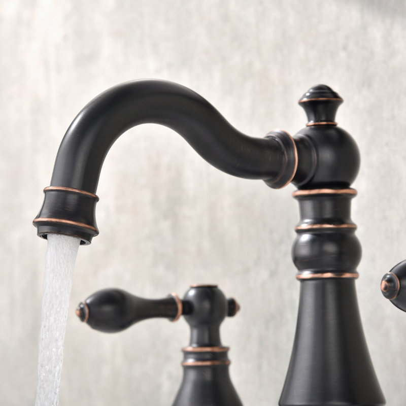 Signature Collection Two-Handle 6" to 10" Widespread Lavatory Bathroom Faucet with Drain Assembly - Oil Rubbed Bronze