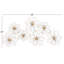 Décoration murale florale métallique en métal avec détails de volutes-1269987506