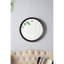 Miroir mural rond de 20 po en bois de manguier. Objet décoratif pour la salle de bain et le vestibule. Cadre solide, 19,8 po x 19,8 po x 1,3 po, 4,3 lb, flamme brune foncée 20 po x 1,5 po. Finition-131496511