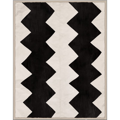 «Black and White Abstract 5» par Paule Marrot - reproduction imprimée
