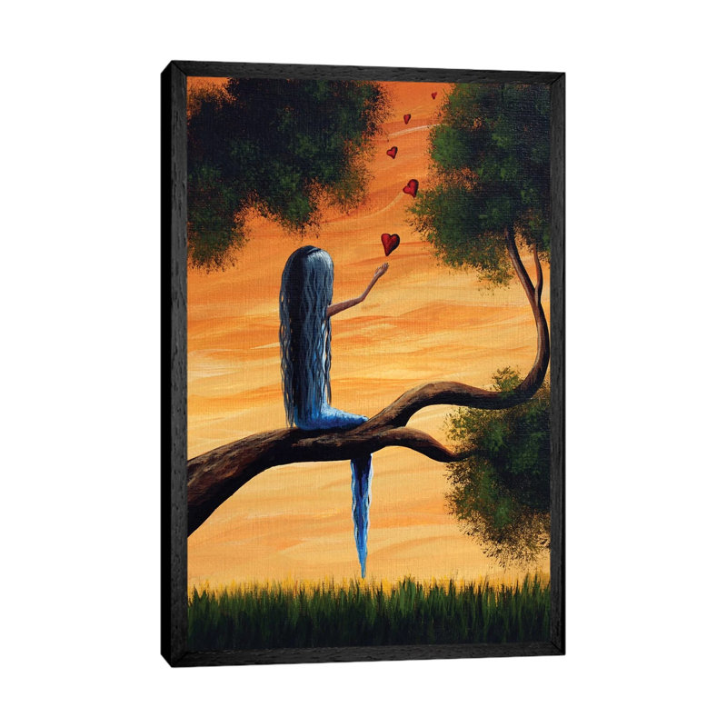 It Feels So Good To Say I Love You - Painting on Canvas, Black Framed, 66.04 cm H x 45.72 cm W