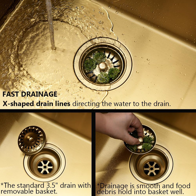 Premium Stainless Steel Drop-In Bar Sink With Sound Dampening And Fast Drainage, Single Bowl Deep Basin For Kitchen And RV
