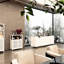 White Pantry Cabinet For Bathroom & Living Room - Versatile Storage Knickknacks