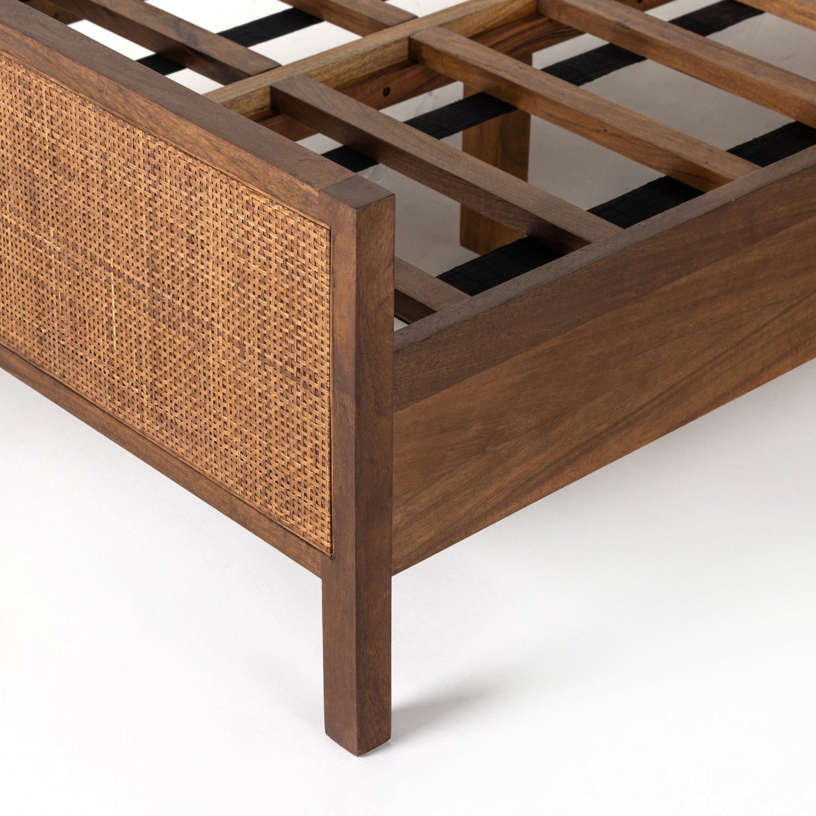 Nellie Cane Bed, Twin, Brown Wash