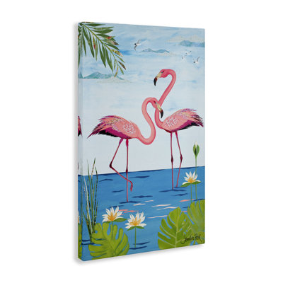 Jolie toile flamants roses par Jennifer Peck