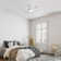 Damecia 42" 5-Blade Matte White 6-Speed Adjustable LED Ceiling Fan Light with Remote Control