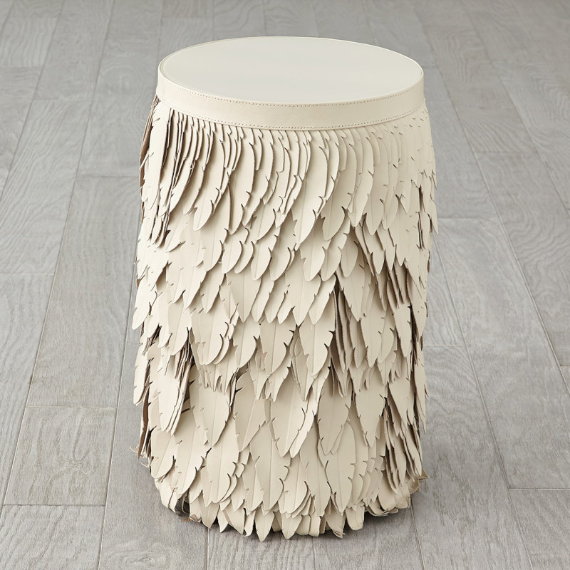Emily Martini End Table, Ivory