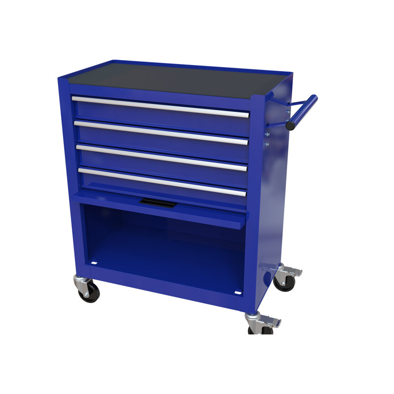 Boîte à outils 24,4 po, bleu. Rangement en métal pour atelier, garage, magasin.