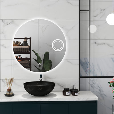 LED Mirror 50 mm W 50 mm H Shelves with Mirror