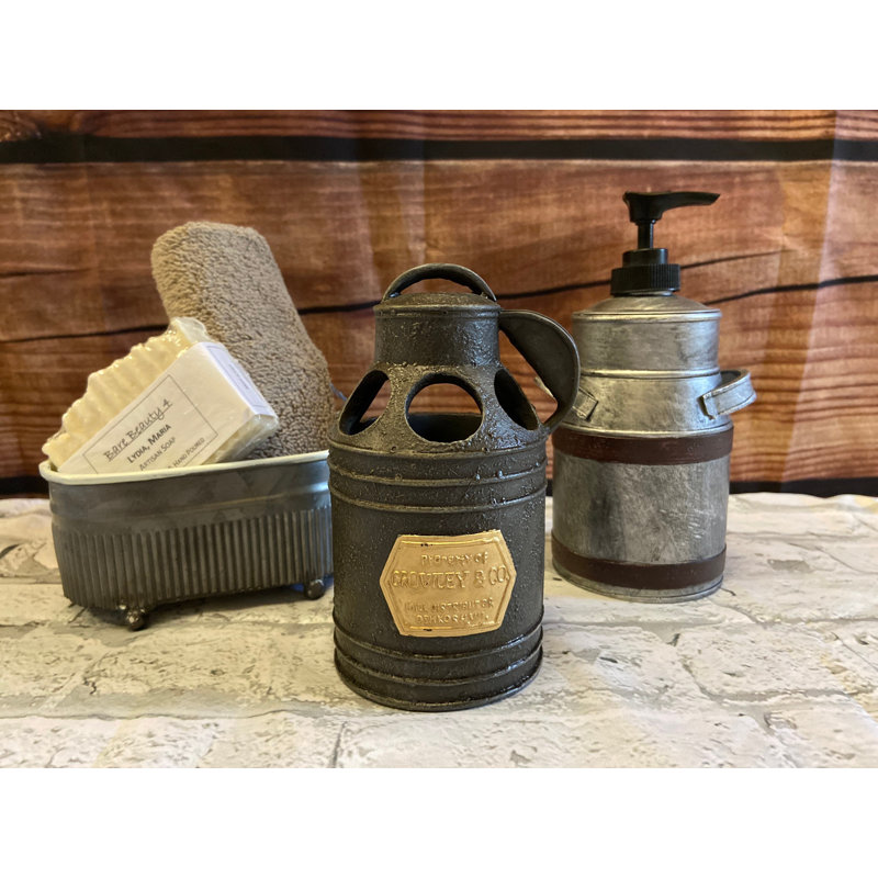 Farmhouse Milk Can Toothbrush Holder