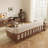  Grimpante 82.68'' Beige Upholstered Cotton and Linen Wood Frame Sofa,Tufred Back and Solid Wood Legs-1521498858