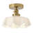 1-lamp White Jade Glass Flower shaped Adjustable Flush mount light