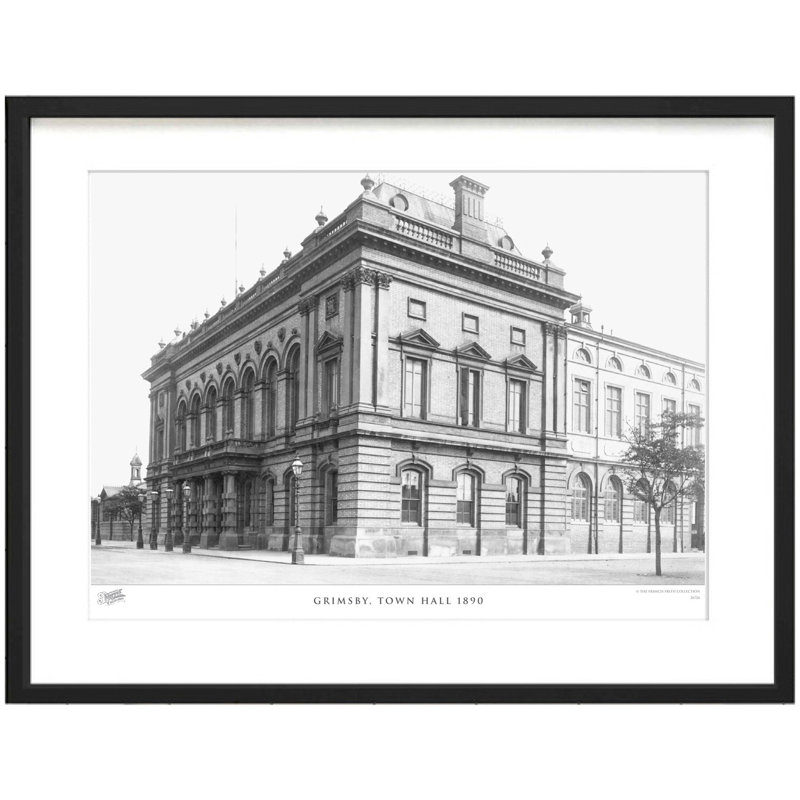 Grimsby, Town Hall 1890 by Francis Frith - Single Picture Frame Print, 60cm H x 80cm W x 2.3cm D