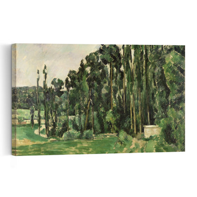 Les Peupliers, vers 1879-1882. Estampe d'art mural abstraite contemporaine représentant un paysage naturel.